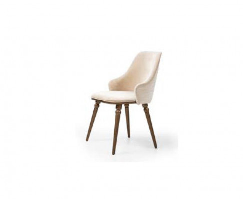 Luxury Chair Modern Chairs Armchair Upholstered Metal Wood Textile New Beige