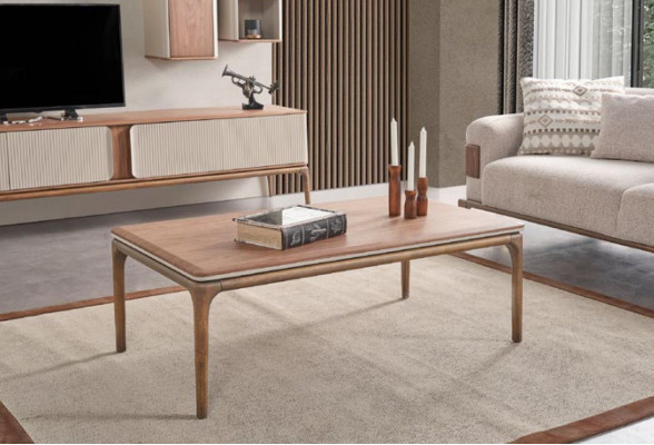 Designer coffee table modern coffee table wood living room beige