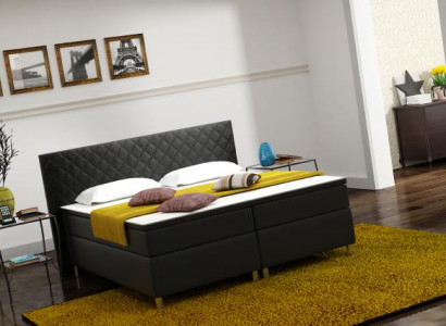 Boxspring bed Box Hotel bed with visco & mattress leather bed beds double bed K3
