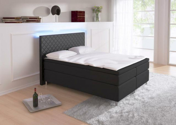 Boxspring bed Box Hotel bed with visco & mattress leather bed beds double bed K3