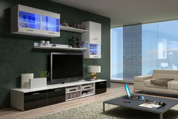An exquisite wooden TV nightstand in a modern style for your living room