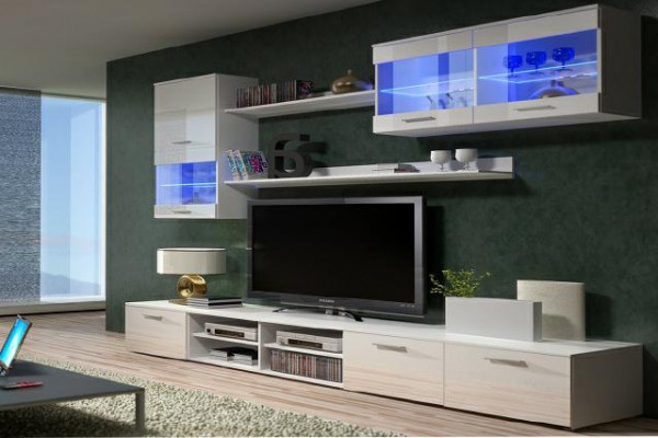 An exquisite wooden TV nightstand in a modern style for your living room