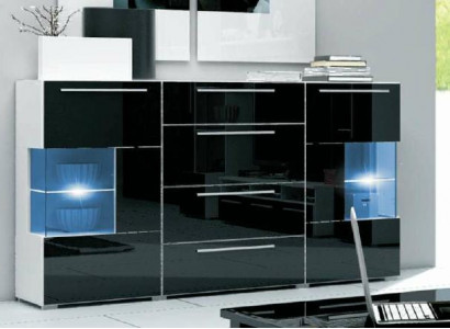 Designer dresser glass display cabinet sideboard highboard cabinet LED high-gloss dressers