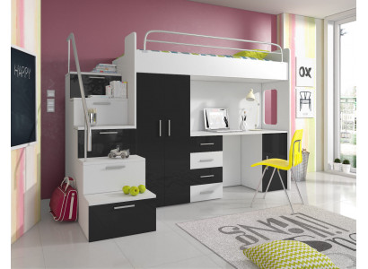 Bunk bed double bed youth bed beds with wardrobe table new!