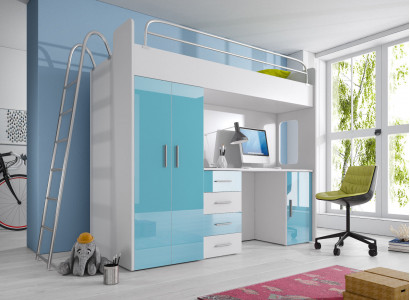 Bunk bed loft bed bunk bed + desk wardrobe beds children's room