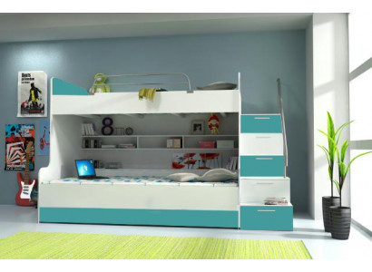 Modern bunk bed in turquoise modern style for your children's room