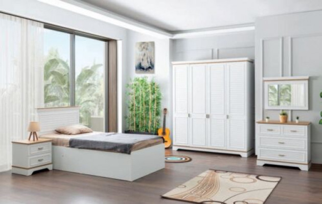 Children's room set chest of drawers mirror design modern furniture bedroom new 2-piece.