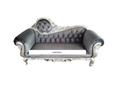 Throne armchair royal upholstery Chesterfield velvet 2-seater antique style chairs