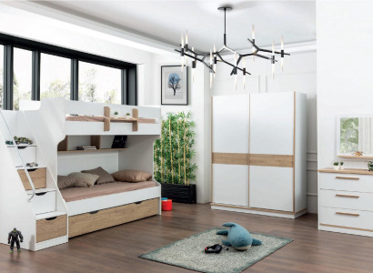 Design wardrobe with sliding doors, wardrobe, bedroom closets, wood, white, brown