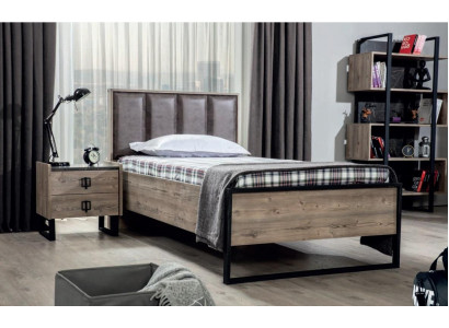 Loft Nightstand Brown Design Modern Side Table Table Bedroom Tables New