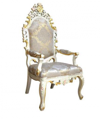 Chair Throne Armchair Set Dining Room Wood Designer Antique Style Baroque Rococo