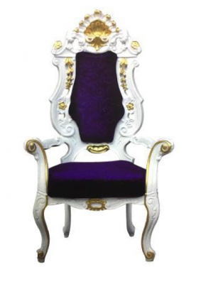 Throne Armchair Royal Upholstery Chesterfield Velvet 1-Seater Antique Style Chairs