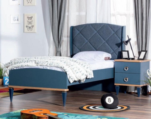 Children's Room Teenager's Room Bedroom Furniture Complete Set Modern Blue 4 piece.