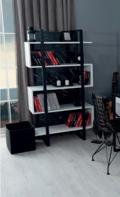 Bookshelf White Furniture Wood Metal Children's Room Shelving Design Modern Luxury New