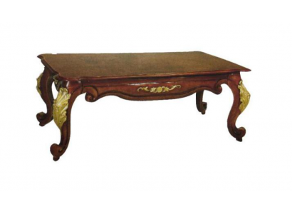 Baroque Rococo Extra Class Coffee Table Wood Table Side Sofa Couch