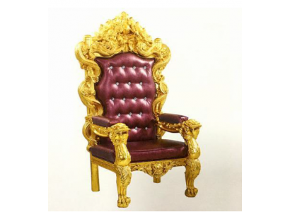 Throne Armchair Royal Upholstered Chesterfield Velvet 1-Seater Antique Style Chairs