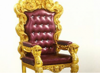 Throne Armchair Royal Upholstered Chesterfield Velvet 1-Seater Antique Style Chairs