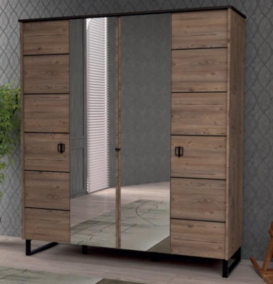 Wardrobe Brown Youth Bedroom Closet Children's Room Design Modern New