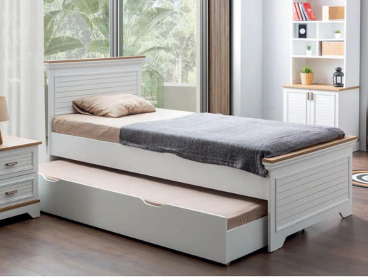 Double bed with bed drawer furniture wood beds children's bed youth bed teenager