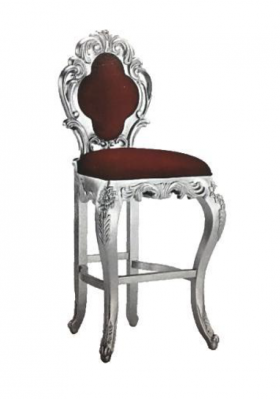 Bar stool Chesterfield velvet upholstered royal 1-seater antique style chair