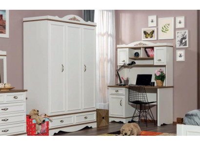Wardrobe Luxury Classic Closet Furniture Wood Bedroom Cabinets White