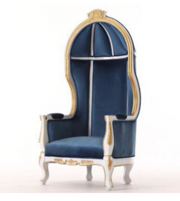Throne Chair Royal Upholstered Chesterfield Velvet Single-Seater Antique Style Chairs