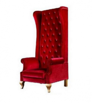 The Voltaire chair is a stunning example of classic English style in a rich shade of red.