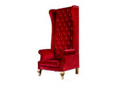 The Voltaire chair is a stunning example of classic English style in a rich shade of red.