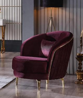Sofa set with stainless steel feet three-seater + armchair modern living room couch