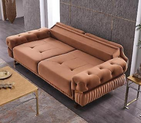 Luxury Three-Seater Sofa Furniture Upholstery Fabric Couch Living Room New Furniture
