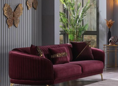 Modern three-seater luxury sofas living room upholstered furniture textile couch sofa velvet
