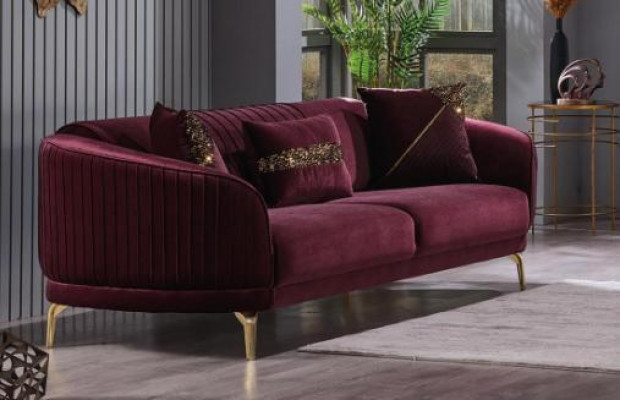 Designer upholstered sofa set three-seater living room couches modern furniture