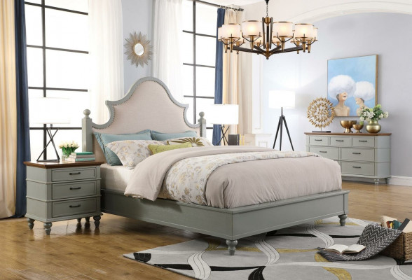 Luxury Bedroom Set Design Bed 2x Nightstands Dresser Set Beds Hotel