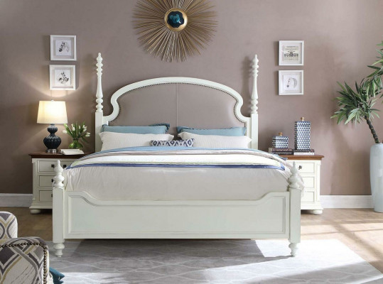Bed Nightstand 3-piece Bedroom Set Design Modern Luxury Bed Group Wood New