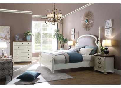Bed nightstand chest of drawers 3 pcs. bedroom set design modern luxury beds new