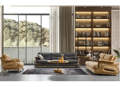 Design sofa set 4+3+1 leather sofa 3-piece set couches sofas couch