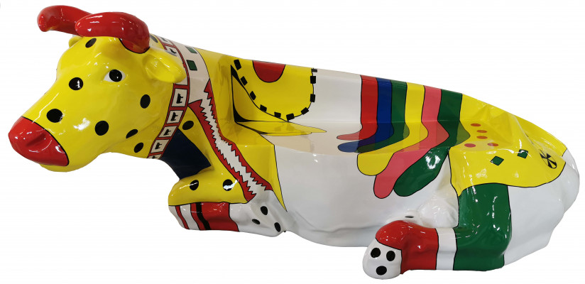 Designer Abstract Modern Figure Statue Cow Decor Garden Sculptures Statues New
