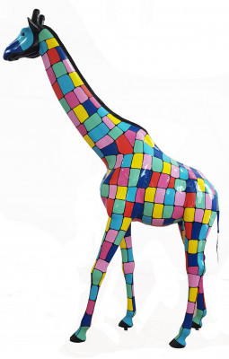 Design Figures Modern Decorations Garden Giraffe Statue Sculpture Sculptures