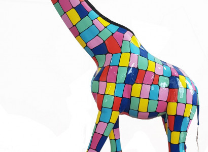 Design Figures Modern Decorations Garden Giraffe Statue Sculpture Sculptures
