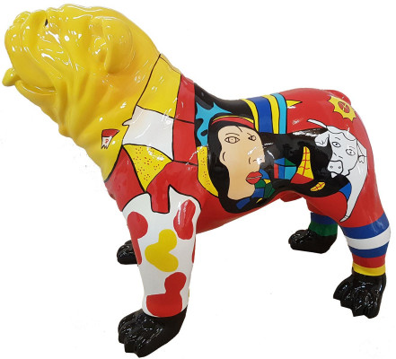 Design Figures Sculptures Modern Bulldog Sculpture Decor Garden New Decoration