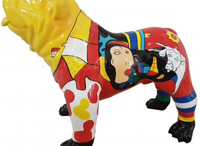 Design Figures Sculptures Modern Bulldog Sculpture Decor Garden New Decoration