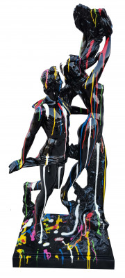 Designer Abstract Decoration Modern Figure Dance Couple Sculptures Garden Figures