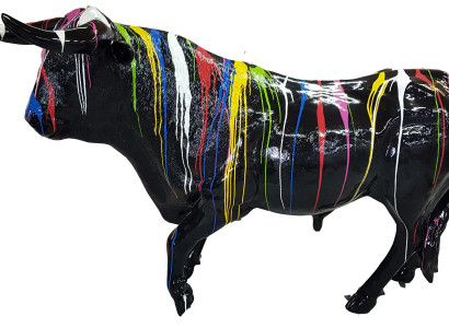 Design figures sculptures modern abstract sculpture bull garden decoration xxl