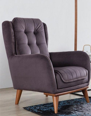 Chesterfield Armchair Relax Club Sofa Single-Seater Upholstered Furniture Brown