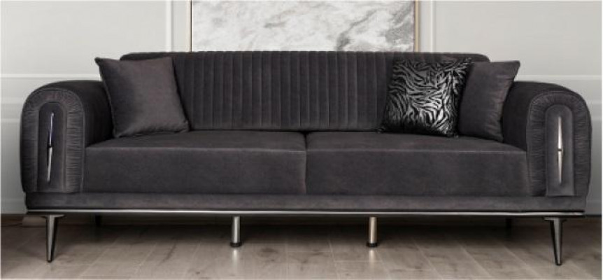 Three-seater couch upholstered furniture 3-seat sofas black furniture