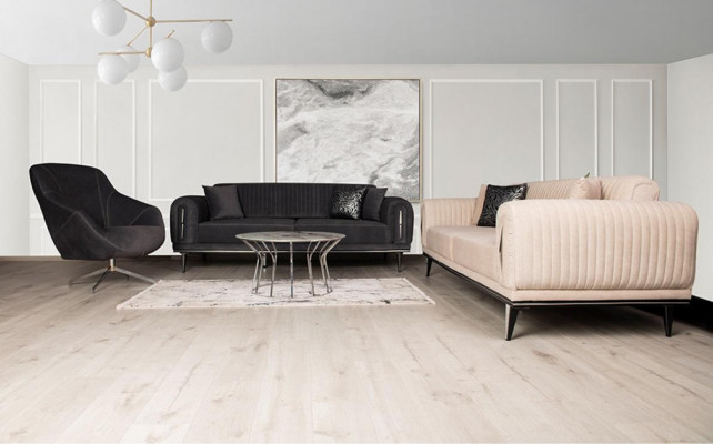 Three-seater couch upholstered furniture 3-seat sofas black furniture