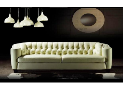 Luxury Chesterfield Sofa 4-Seater Faux Leather Couch White Modern Sofas