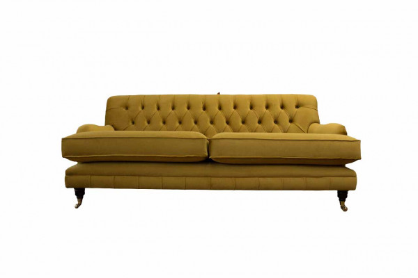 Chesterfield Sofa 3-seater Upholstered Fabric Couches Elegant Sofas