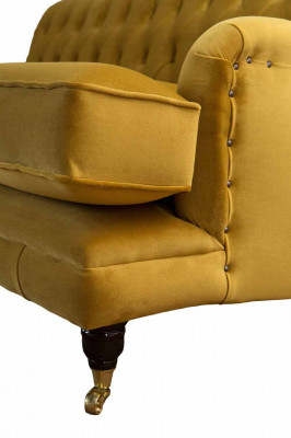 Chesterfield Sofa 3-seater Upholstered Fabric Couches Elegant Sofas