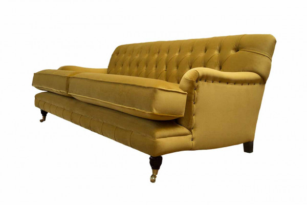Chesterfield Sofa 3-seater Upholstered Fabric Couches Elegant Sofas